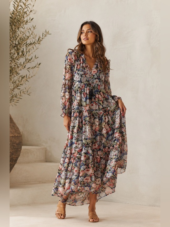 Anthropologie Dresses & Skirts - Anthropologie Marais Floral Chiffon Maxi Dress NWT Boho Romantic XS